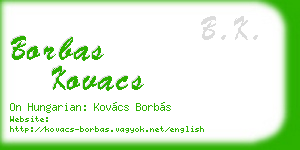 borbas kovacs business card